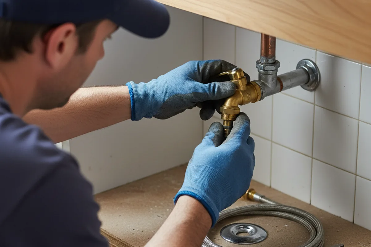 Shutoff valve and fitting work during Well Pump Repair in Porter Ranch